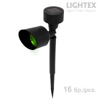 LED соларен прожектор за земя ARNO 0.06W green 2lm IP44 батерия Ni-MH AAA 100mAh 1.5V 16 броя к-кт Lightex
