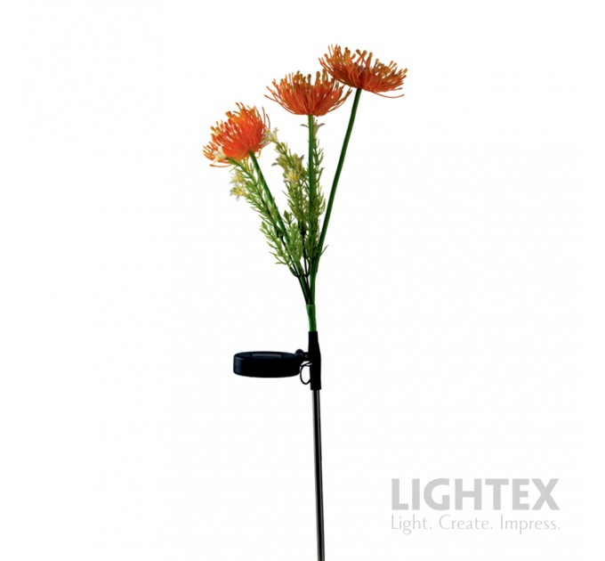 LED соларна лампа SANTE 0.03W 3000K 10lm IP44 AA Ni-MH 1.2V 200mAh оранжева Lightex