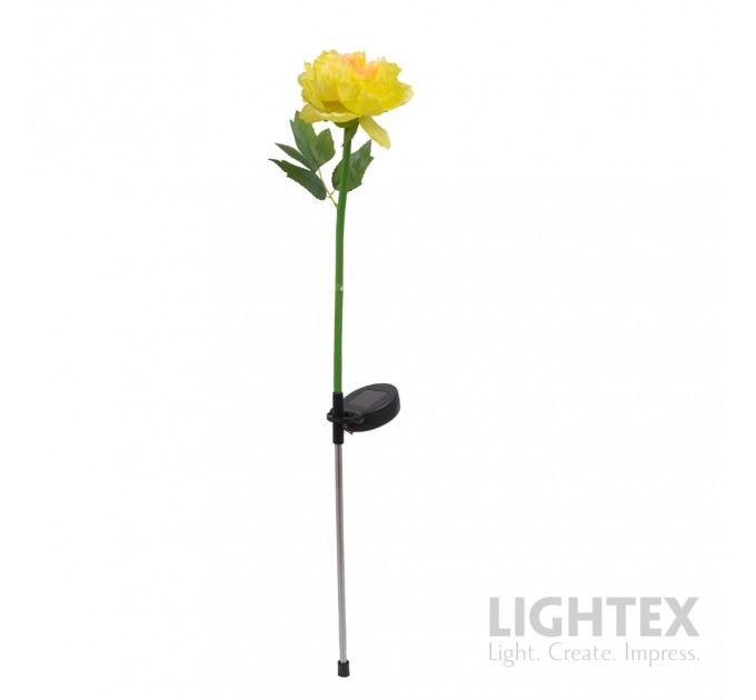 LED соларна лампа PEONY 0.018W 6000K 5lm IP44 AA Ni-MH 1.2V 100mAh жълта Lightex