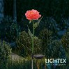 LED соларна лампа PEONY 0.018W 6000K 5lm IP44 AA Ni-MH 1.2V 100mAh розова Lightex