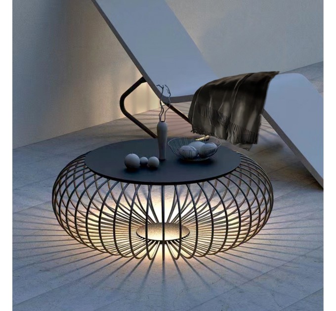 LED градинска маса NEST 220V 12W 3000K/4000K/6000K 919lm Ø920x340mm IP65 черна Lightex