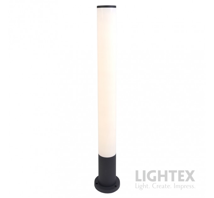 LED градинско тяло ELVIS 220V 18W 3000K/4000K/6000K 1170lm Ø80x120x800mm IP65 черно Lightex