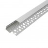 Алуминиев профил за LED лента 12mm за вграждане  35.3mm *12.8mm - 3 m с матиран разсейвател, капачки и държачи Lightex