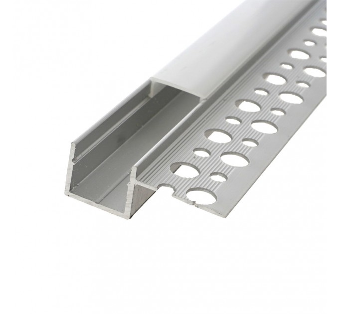 Алуминиев профил за LED лента 12mm за вграждане  35.3mm *12.8mm - 3 m с матиран разсейвател, капачки и държачи Lightex