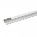 Алуминиев профил за LED лента 12mm за вграждане  35.3mm *12.8mm - 3 m с матиран разсейвател, капачки и държачи Lightex