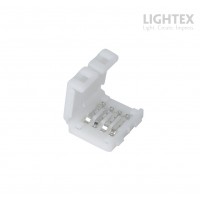 Прав конектор за еднократна употреба 4PIN за RGB LED лента 10mm IP20 10бр/пакет Lightex