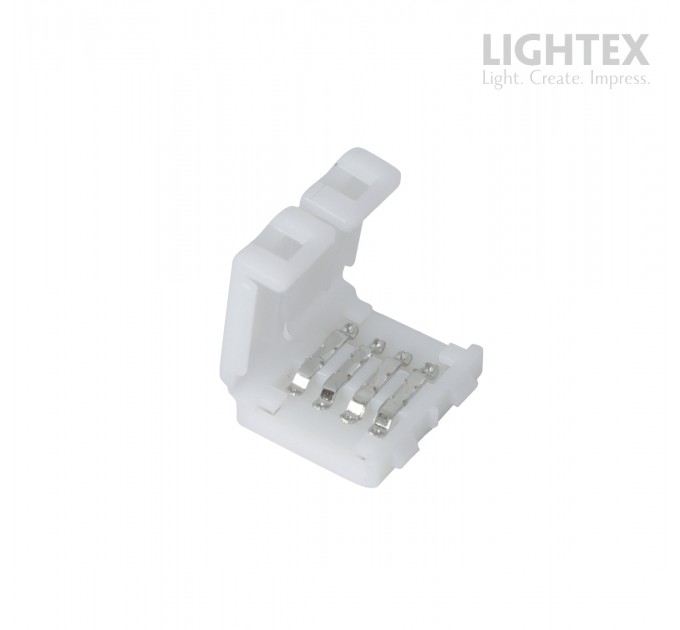 Прав конектор за еднократна употреба 4PIN за RGB LED лента 10mm IP20 10бр/пакет Lightex