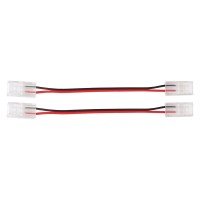 Гъвкав конектор с кабел 10см за многократна употреба 2PIN за едноцветна LED лента 8mm 2бр/пакет Lightex