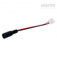 Захранващ конектор с букса за LED Лента SMD3528 8mm 10бр/пакет Lightex