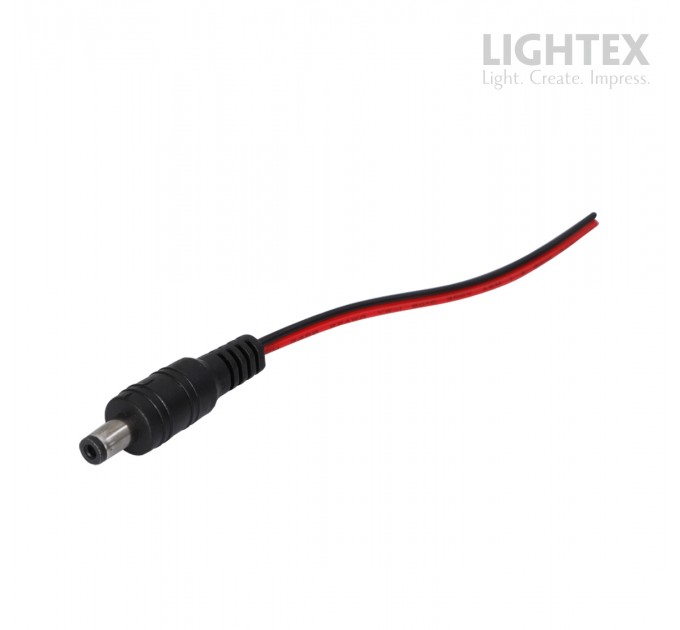 Захранващ конектор с букса (мъжка)  за едноцветна LED лента 10бр/пакет Lightex