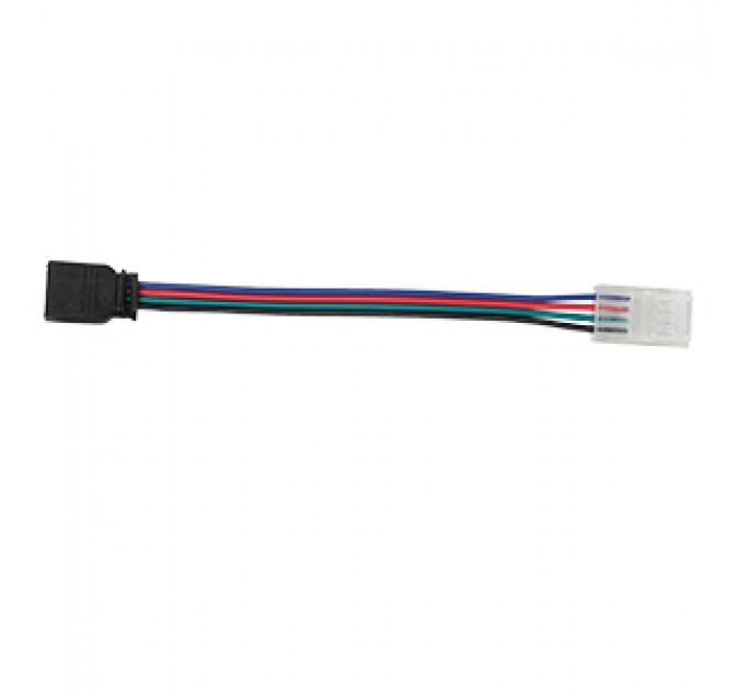 Kонектор за многократна употреба със захранващ кабел с женска букса 4PIN за LED лента RGB 10mm 2бр/пакет Lightex