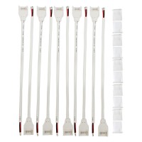 Конектор с кабел 15см 3PIN за водоустойчива LED лента CCT 6А 10mm 10бр/пакет Lightex Конектор с кабел 15см 3PIN за водоустойчива LED лента CCT 6А 10mm 10бр/пакет Lightex