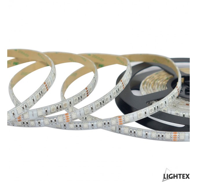 LED лента 5050 60бр./м 24V 12W/метър IP67 RGB 720lm/m Lightex / 5м-опаковка /
