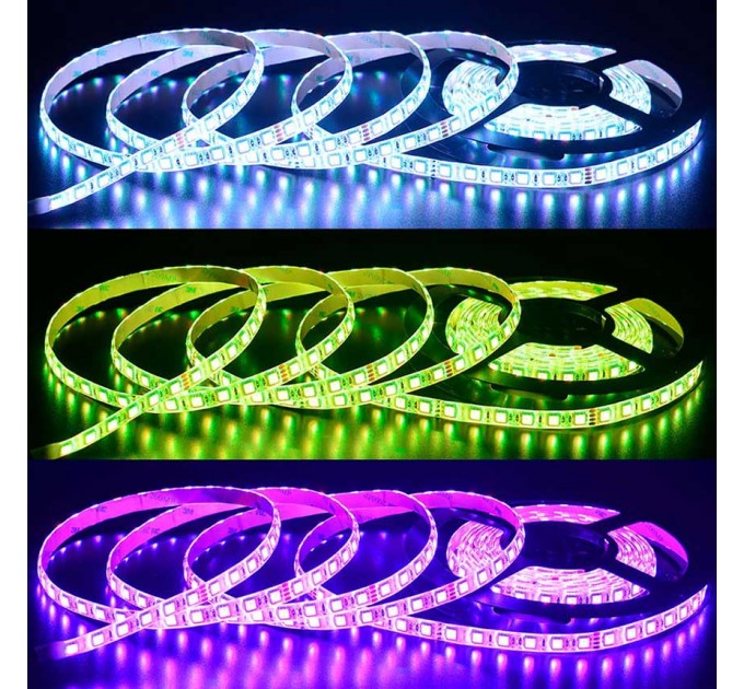 LED лента 5050 60бр./м 24V 12W/метър IP67 RGB 720lm/m Lightex / 5м-опаковка /