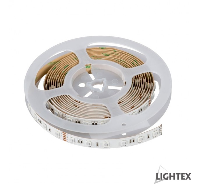 LED лента 5050 60бр./м 24V 12W/метър IP67 RGB 720lm/m Lightex / 5м-опаковка /