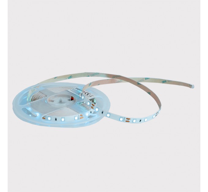 LED лента 2835 60бр/м 12V DC 4.8W/m 106lm/W синя IP20 8мм Lightex /опаковка 5м/