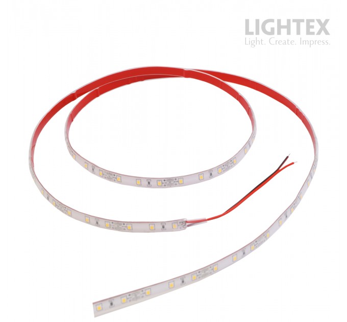 LED лента влагозащитена 2835 60бр/м 12V DC 4.8W/m 104lm/W NW 4000K IP44 силиконово покритие 10мм Lightex /опаковка 5м/