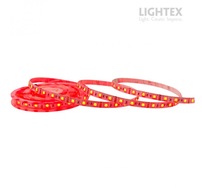 LED лента ECONOMY 5050 60бр/м 12V DC 14.4W 15lm/W RGB IP44 силиконово покритие 10mm Lightex /опаковка 5м/