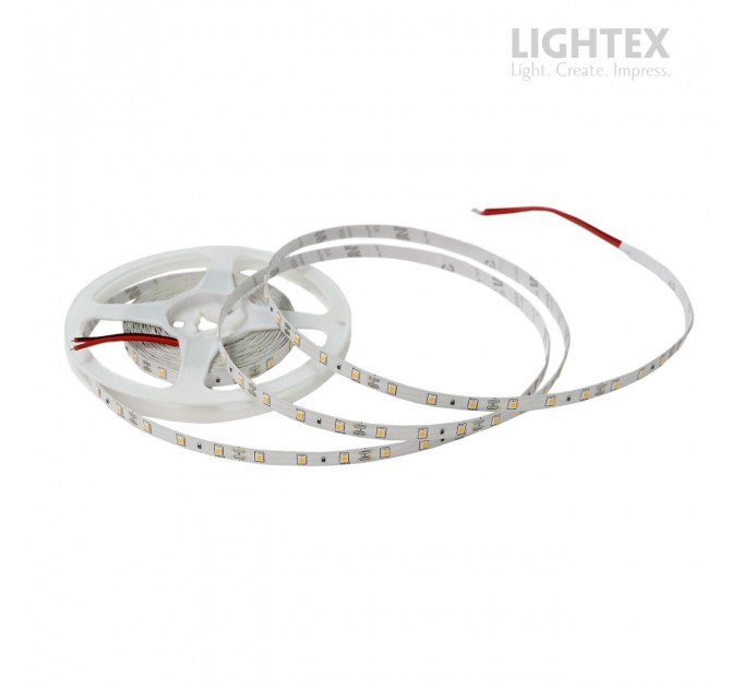 LED лента ECONOMY 2835 60бр/м 12V DC 4.8W/m 102lm/W 3000K IP20 8мм Lightex /опаковка 5м/