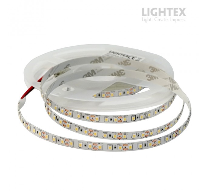 LED лента ECONOMY 2835 120бр/м 12V 9.6W 103lm/W WW 3000K IP20 8мм Lightex /опаковка 5м/