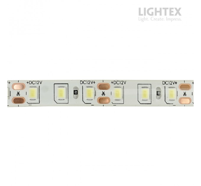 LED лента ECONOMY 2835 120бр/м 12V 9.6W 103lm/W WW 3000K IP44 силиконово покритие 8мм Lightex /опаковка 5м/