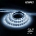 LED лента ECONOMY 2835 120бр/м 12V 9.6W 112lm/W CW 6000K IP44 силиконово покритие 8мм Lightex /опаковка 5м/