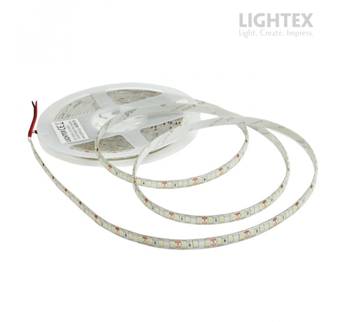 LED лента ECONOMY 2835 120бр/м 12V 9.6W 112lm/W CW 6000K IP44 силиконово покритие 8мм Lightex /опаковка 5м/