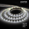 LED лента 2835 120бр/м 24V 9.6W 108lm/W NW 4000K IP44 8мм Lightex /опаковка 5м/