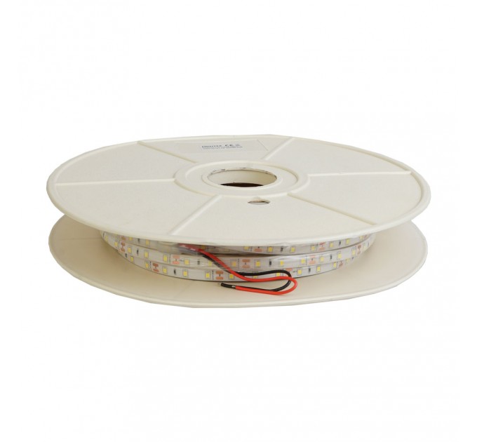 LED лента 2835 60бр/м 12V DC 4.8W/m 102lm/W WW 3000К IP68 10mm със силиконово покритие и 3M лента 30м в кутия Lightex