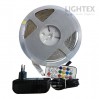 Комплект дигитална LED лента 24V DC 480COB 14W/m RGB 2800lm IP20 5м с адаптор 220V и контролер Lightex