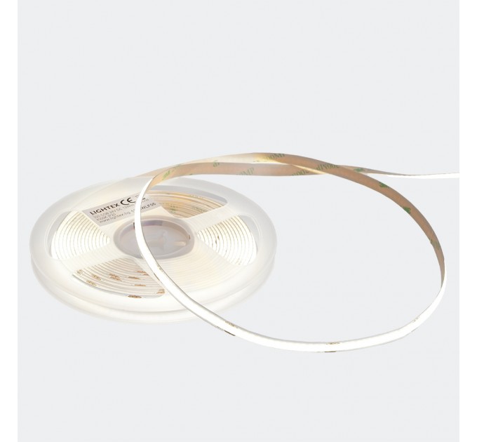 LED лента 320 COB  24V DC 12W/m 100lm/W 6000K IP20 8мм Lightex /опаковка 5м/