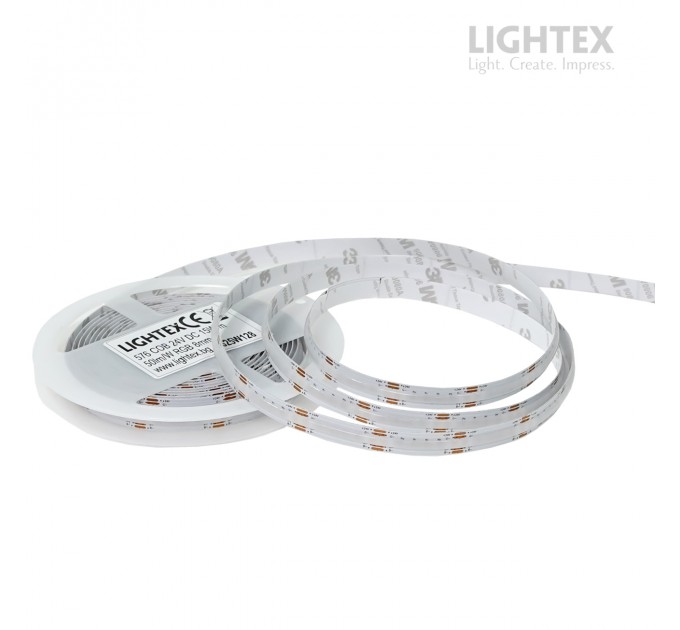 LED лента 576 COB 24V DC 15W 50lm/W RGB IP20 10mm Lightex /опаковка 5м/