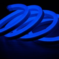 LED Светещ кабел 2835 120LED/метър 7W/метър 8x16mm син 270lm/m IP65 10m със захранване и аксесоари Lightex