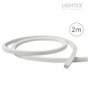 Гъвкав силиконов профил 15х15mm за LED лента с ширина max.8mm бял IP65 - 2m Lightex