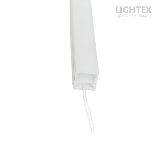 Гъвкав силиконов профил 15х15mm за LED лента с ширина max.8mm бял IP65 - 2m Lightex