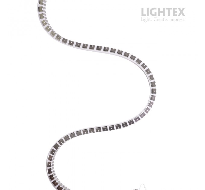 Гъвкав силиконов профил 15х15mm за LED лента с ширина max.8mm бял IP65 - 2m Lightex