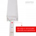 Гъвкав силиконов профил 15х15mm за LED лента с ширина max.8mm бял IP65 - 2m Lightex