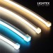 Гъвкав силиконов профил 15х15mm за LED лента с ширина max.8mm бял IP65 - 2m Lightex
