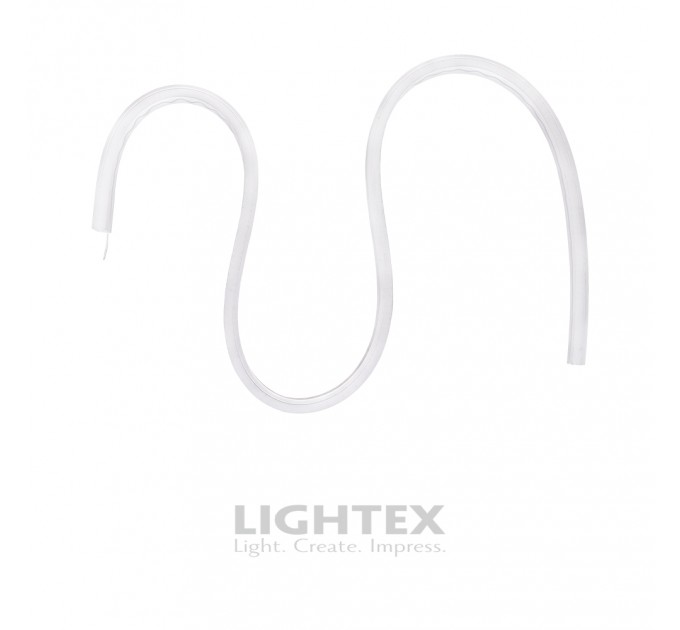 Гъвкав силиконов профил 15х15mm за LED лента с ширина max.8mm бял IP65 Lightex