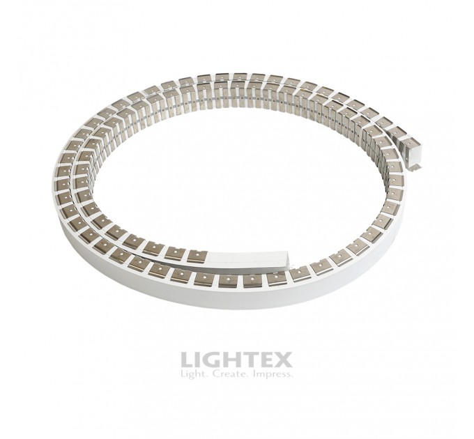Гъвкав силиконов профил 15х15mm за LED лента с ширина max.8mm бял IP65 Lightex