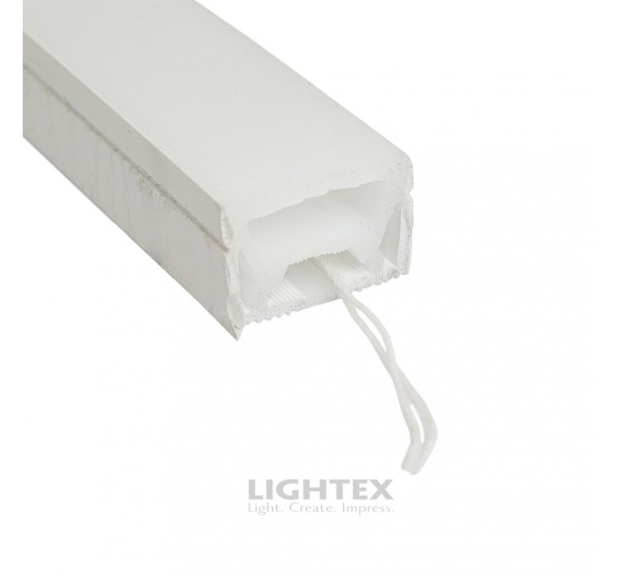 Гъвкав силиконов профил 20x10mm за LED лента с ширина max.16mm бял IP65 Lightex