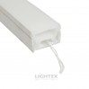 Гъвкав силиконов профил 20x10mm за LED лента с ширина max.16mm бял IP65 Lightex