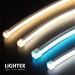 Гъвкав силиконов профил 15х15mm за LED лента с ширина max.8mm бял IP65 Lightex