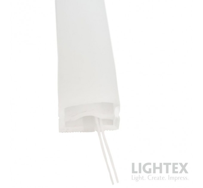 Гъвкав силиконов профил 30x20mm за LED лента с ширина max.16mm бял IP65 -50m Lightex