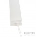 Гъвкав силиконов профил 30x20mm за LED лента с ширина max.16mm бял IP65 -50m Lightex