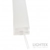 Гъвкав силиконов профил 30x20mm за LED лента с ширина max.16mm бял IP65 -50m Lightex