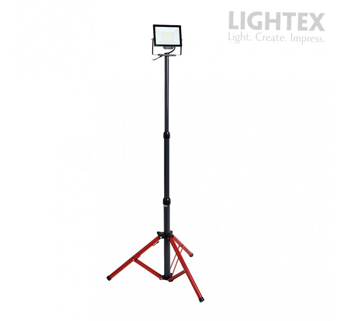 Стойка за прожектор единична max.1.6m червен + сив Lightex