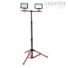 Стойка за прожектор двойна max.1.6m червен + сив Lightex