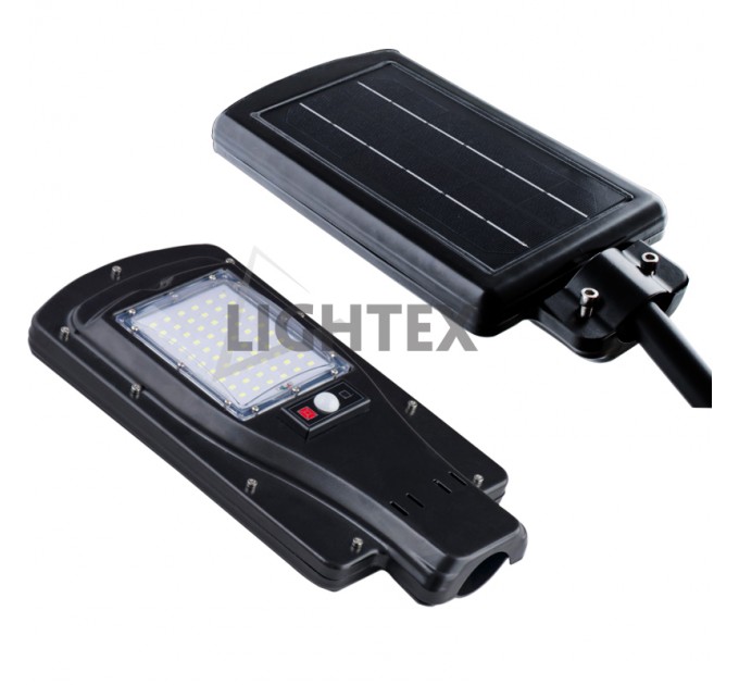 Соларен LED уличен осветител 10W 6000K 1200lm IP65 батерия 2*1800Mah с дист.управление Lightex