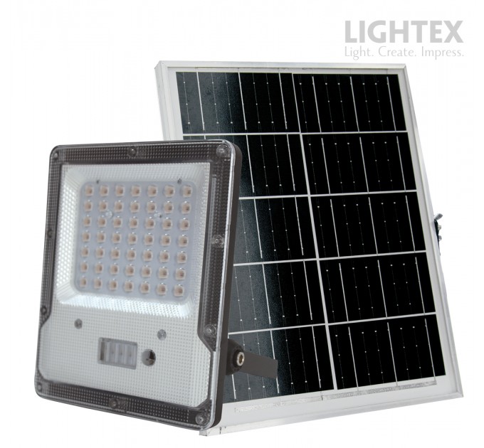 LED прожектор 50W RGB IP65 със соларен панел батерия 3.2V/5Ah дистанционно Lightex